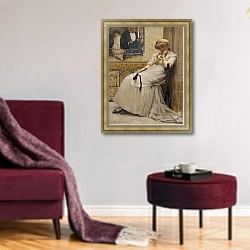 «После танцев» в интерьере гостиной в бордовых тонах