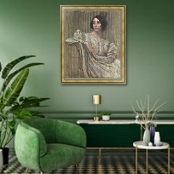 «Spanish Senorita» в интерьере гостиной в зеленых тонах