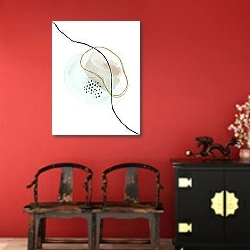 «Простые формы 11» в интерьере в этническом стиле