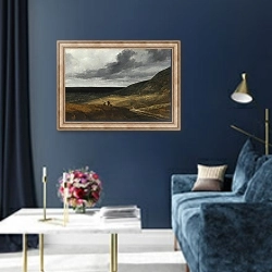 «Landscape Near Paris» в интерьере в классическом стиле в синих тонах