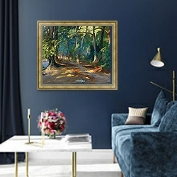 «Тропинка у реки, Мейденхед» в интерьере в классическом стиле в синих тонах