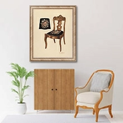 «Walnut Carved Back Chair» в интерьере в классическом стиле над комодом