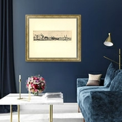 «Mecca‎ ‎Pilgrims» в интерьере в классическом стиле в синих тонах