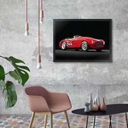 «Ferrari 166 MM Touring Barchetta '1948–50 дизайн Touring» в интерьере в стиле лофт с бетонной стеной