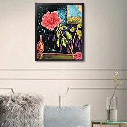 «Hibiscus with Vase» в интерьере в классическом стиле в светлых тонах