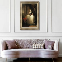 «Портрет великой княжны Александры Павловны 3» в интерьере гостиной в классическом стиле над диваном