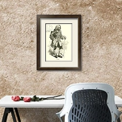 «Voltaire» в интерьере кабинета с песочной стеной над столом