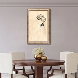 «Portrait de femme avec un tour de cou noir» в интерьере столовой в классическом стиле