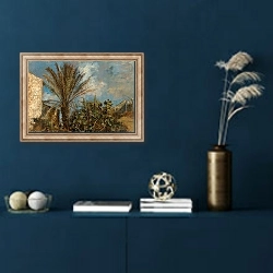 «Palms in Corfu» в интерьере в классическом стиле в синих тонах