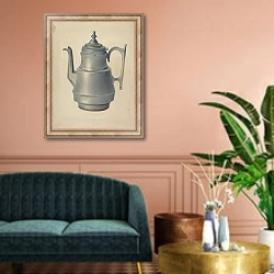 «Pewter Teapot» в интерьере классической гостиной над диваном