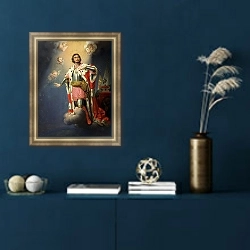 «Александр Невский» в интерьере в классическом стиле в синих тонах