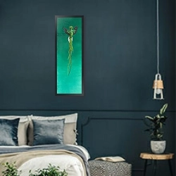 «Quetzal» в интерьере классической спальни с темными стенами