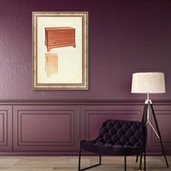 «Blanket Chest» в интерьере в классическом стиле в фиолетовых тонах