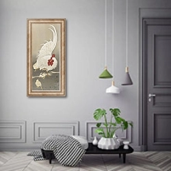 «Rooster and three chicks» в интерьере коридора в классическом стиле