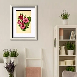 «Gloxinia Rubra» в интерьере комнаты в стиле прованс с цветами лаванды