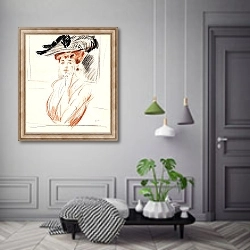 «La dame au chapeau aux plumes» в интерьере коридора в классическом стиле