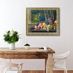 «Still Life With Fruits» в интерьере кухни с деревянным столом