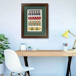 «Портфолио с абстрактными рисунками, стр.15» в интерьере кабинета в современном стиле