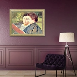 «Women Reading» в интерьере в классическом стиле в фиолетовых тонах