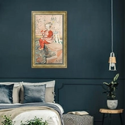 «Лизбет» в интерьере классической спальни с темными стенами