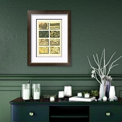 «Виды мрамора 1» в интерьере зеленой комнаты