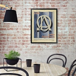 «20e salon artistes décorateurs. Grand Palais des Champs-Elysées» в интерьере кухни в стиле лофт с кирпичной стеной