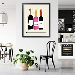 «Different types of wine» в интерьере современной светлой кухни