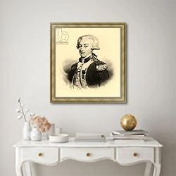 «Marie Joseph Paul Yves Roch Gilbert du Motier Marquis de Lafayette» в интерьере в классическом стиле над столом