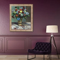 «Bouquet of Hydrangeas, 1929 1» в интерьере в классическом стиле в фиолетовых тонах
