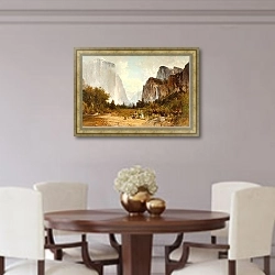 «Долина Йосемити» в интерьере столовой в классическом стиле