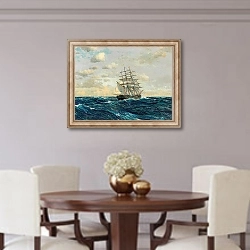 «Three-Master on the High Seas» в интерьере столовой в классическом стиле