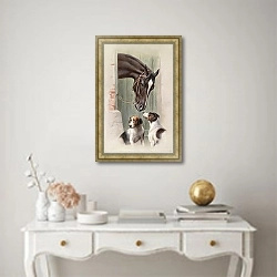 «Посещение конюшни» в интерьере в классическом стиле над столом