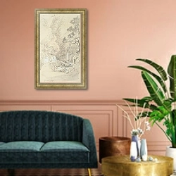 «Ущелье Отира» в интерьере классической гостиной над диваном