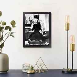 «Хепберн Одри 19» в интерьере в стиле ретро над столом