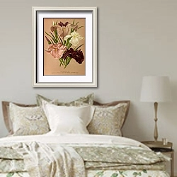 «Айрис Кемпфери. Вар» в интерьере спальни в стиле прованс над кроватью