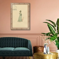 «Mrs Snagsby, c.1920s» в интерьере классической гостиной над диваном