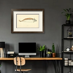 «Deal Fish 1» в интерьере кабинета с серыми стенами