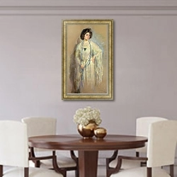 «Лаура в белом» в интерьере столовой в классическом стиле