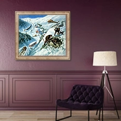 «Snow Rescue» в интерьере в классическом стиле в фиолетовых тонах