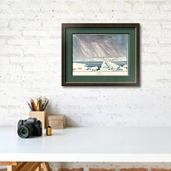 «Шпицберген, Направление на юг» в интерьере современного кабинета над столом