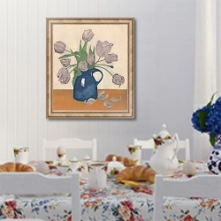 «Tulpen in een kan» в интерьере кухни в стиле прованс над столом с завтраком