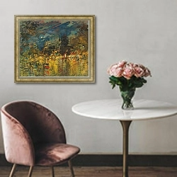 «Ночной парижский бульвар» в интерьере в классическом стиле над креслом