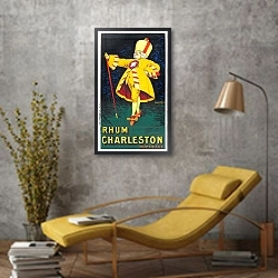 «Rhum Charleston, Bordeaux» в интерьере в стиле лофт с желтым креслом