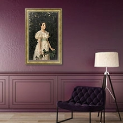 «Портрет Веры Саввишны Мамонтовой» в интерьере в классическом стиле в фиолетовых тонах