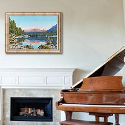 «Хинтерзее и Хоэр-Гёлль» в интерьере классической гостиной над камином