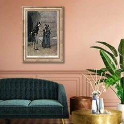 «Illustration for Adam Bede 8» в интерьере классической гостиной над диваном