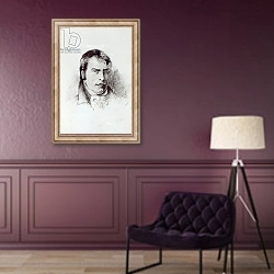 «John Crome» в интерьере в классическом стиле в фиолетовых тонах
