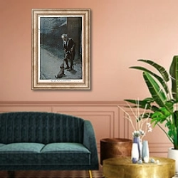 «Illustration for Adam Bede 14» в интерьере классической гостиной над диваном