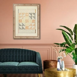 «Patchwork Quilt» в интерьере классической гостиной над диваном