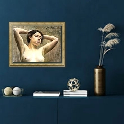 «В позе» в интерьере в классическом стиле в синих тонах